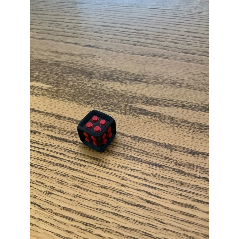 Black and‎ red Lego die for Lego game